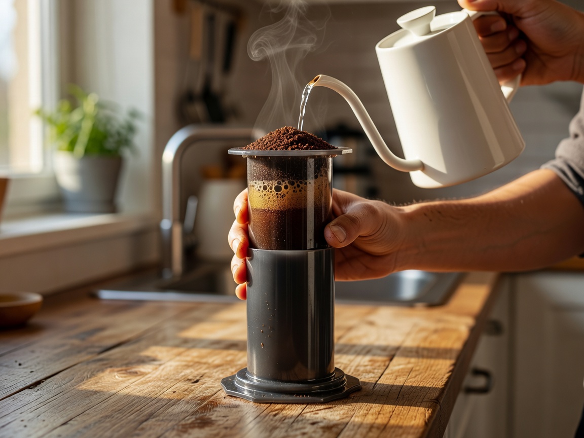 AeroPress Inverted Coffee Brewing Method