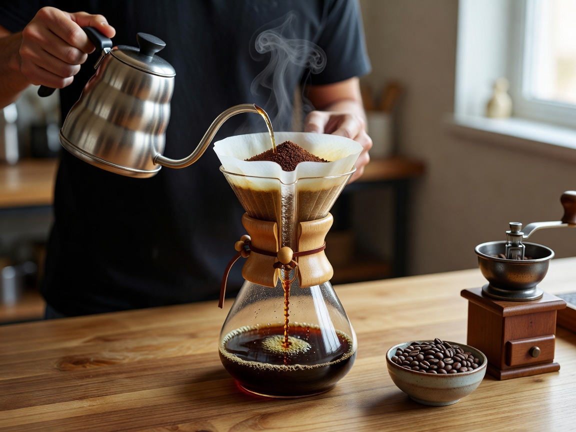 Specialty Coffee Pour Over Brewing Process